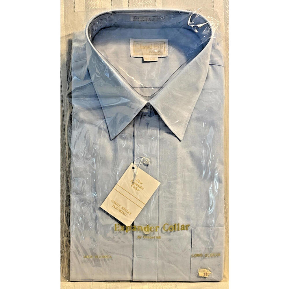 Chapel Hill Long Sleeve Light Blue Dress Shirt Size 16.5, 33 Men's